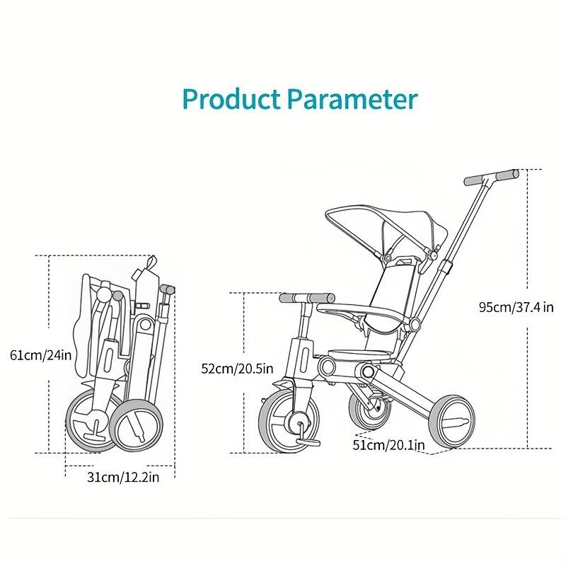 Kid's Tricycle Scooter- Uonibaby 7 in 1